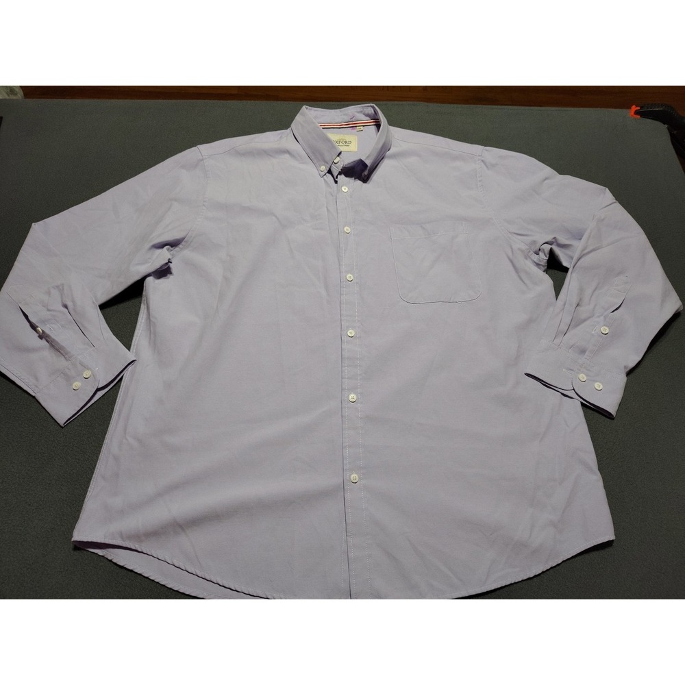 Oxford Men's Luxury Collection Shirt 2XL Lilac Classic Preppy City College